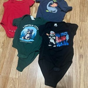 Kids One Piece Set - Red, Green, Black